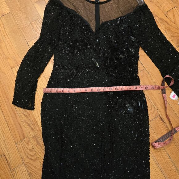 Vintage Nitelite Della Roufigali size 10 beaded formal dress - Picture 4 of 6